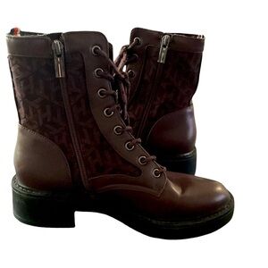 stylish and classic Tommy Hilfiger® Taiki lace-up boots, 6.5 M, Color burgundy